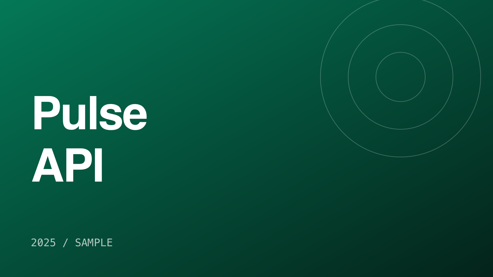Titelbild von Pulse API